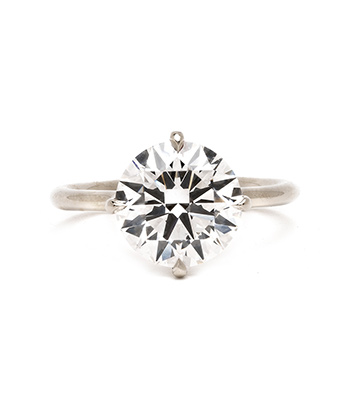 14K White Gold Lab Grown Brilliant Cut Diamond Engagement for Women designed by Sofia Kaman handmade in Los Angeles