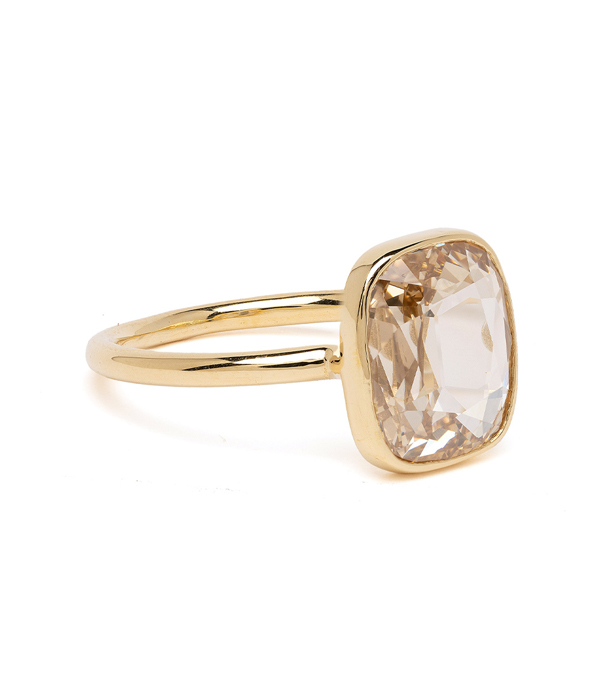Billie - 3.09ct Champagne Diamond Bezel Set Engagement Ring