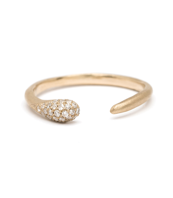Gold Diamond Comet Stacking Ring