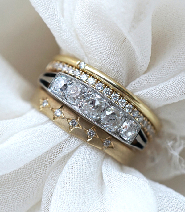 Unique Engagement Ring Stack