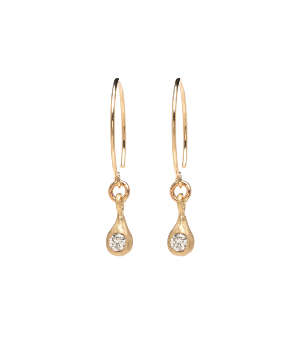 Gold Diamond Drop Earrings For Engagement Ring Styles
