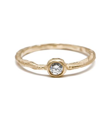 Natural Organic Diamond Bohemian Engagement Ring designed by Sofia Kaman handmade in Los Angeles