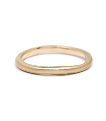 14K Gold Petite Wavy Boho Stacking Ring or Wedding Band designed by Sofia Kaman handmade in Los Angeles
