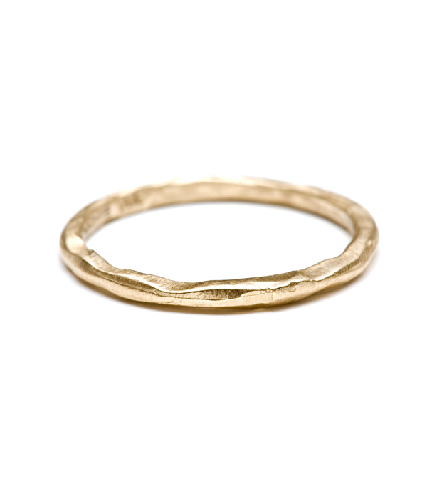 Textured Gold Stacking Ring