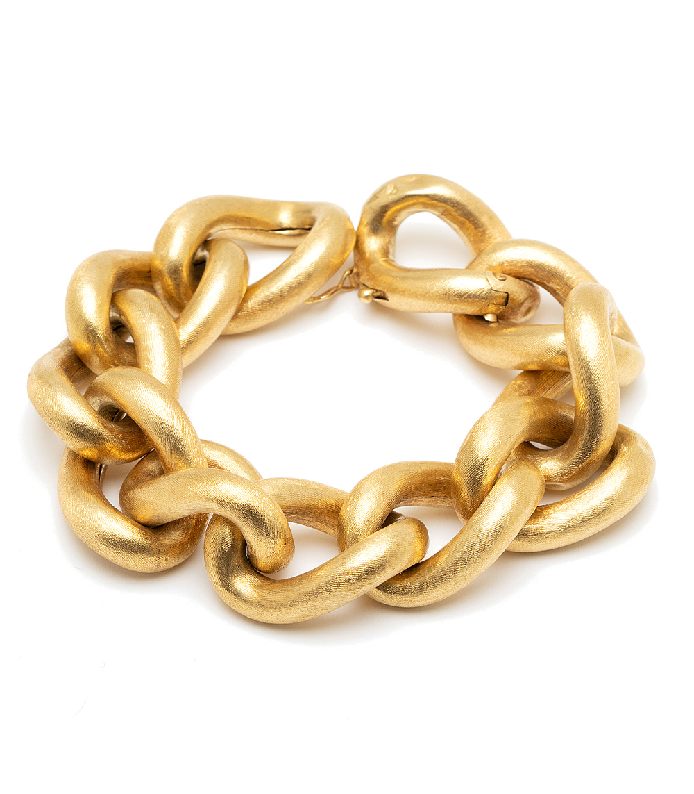 Vintage 18k Gold Curb Chain Bracelet