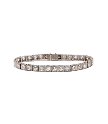 Old European Cut Diamond Art Deco Diamond Bracelet for Vintage Engagement Rings curated by Sofia Kaman