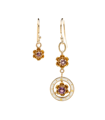 Victorian Mis-Matched Buttercup Drop Earrings curated by Sofia Kaman