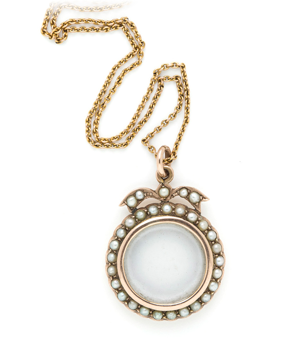 Vintage Victorian Pearl Locket Pendant Boho Wedding Bridal Necklace curated by Sofia Kaman.  This piece has been sold and is in Vintage Archive.