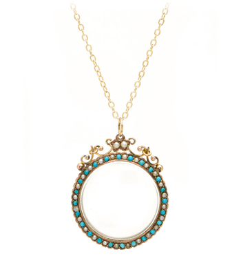 Victorian Turquoise and Pearl Locket curated by Sofia Kaman