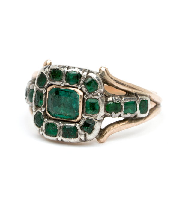 Vintage Georgian Emerald Low Profile Ring