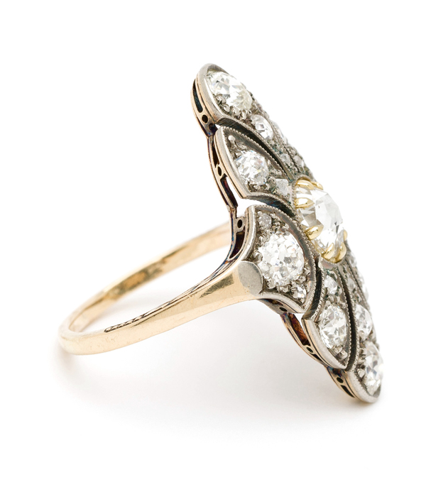 Rose Cut Diamond Bohemian Engagement Ring