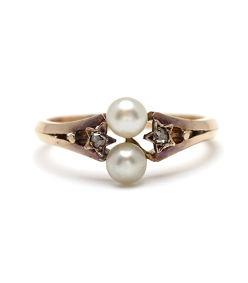 Edwardian Pearl and Diamond Vintage Engagement Ring curated by Sofia Kaman