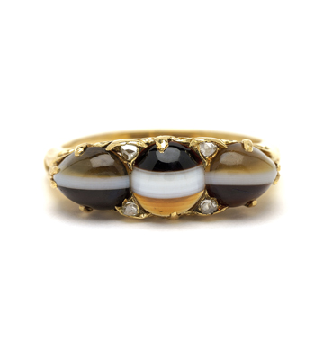 Vintage Victorian Sardonyx Stacking Ring pairs perfect with Vintage Engagement Rings curated by Sofia Kaman