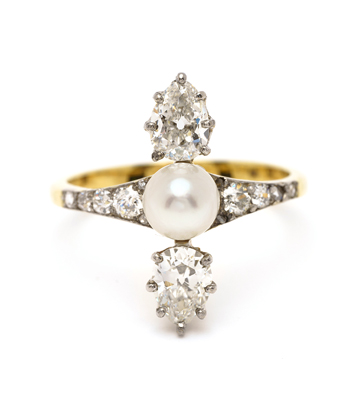 Pear Cut Engagement Rings Edwardian Diamond Bohemian Engagement Ring curated by Sofia Kaman