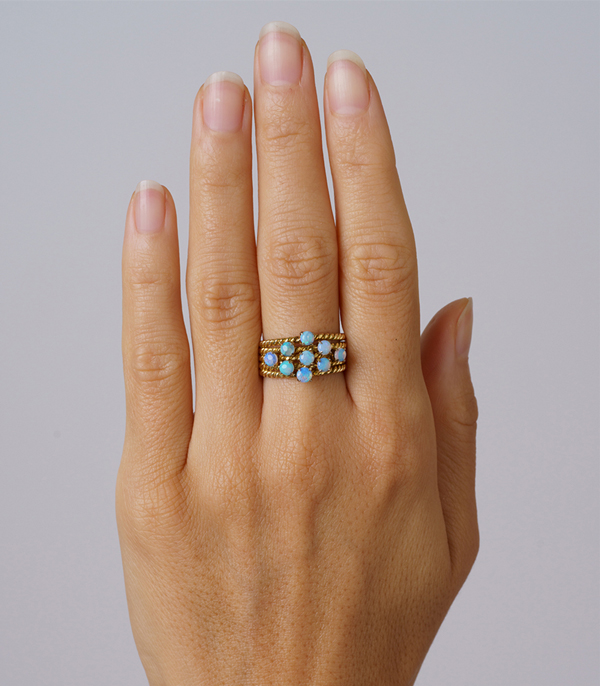Retro Opal Stacking Band