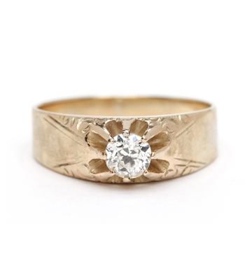 Victorian Buttercup Diamond Bohemian Vintage Engagement Ring curated by Sofia Kaman