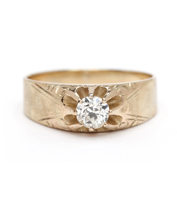 Victorian Buttercup Diamond Bohemian Vintage Engagement Ring curated by Sofia Kaman.  This piece has been sold and is in Vintage Archive.
