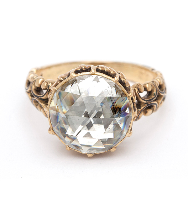 Antique Rose Cut Diamond Vintage Engagement Vintage Engagement Ring curated by Sofia Kaman.
