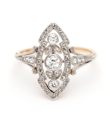 Edwardian Belle Epoque European Cut Diamond Bohemian Vintage Engagement Ring curated by Sofia Kaman
