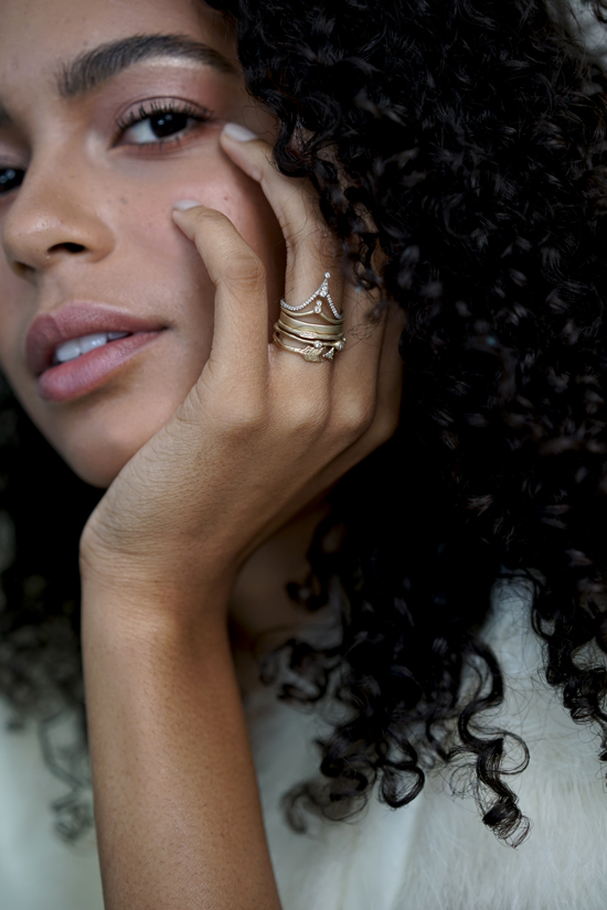 Ethically Sourced Modern Bohemian Bridal Jewelry and engagement Rings